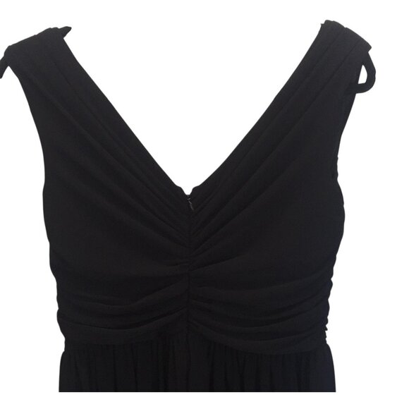 Tiana B. Dress Womens Medium Black Drapey Ruched A-Line Cocktail Little Black - Picture 12 of 13